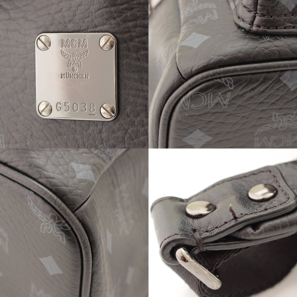 Mcm Backpack Logogram Rucksack Studded Black - image 7